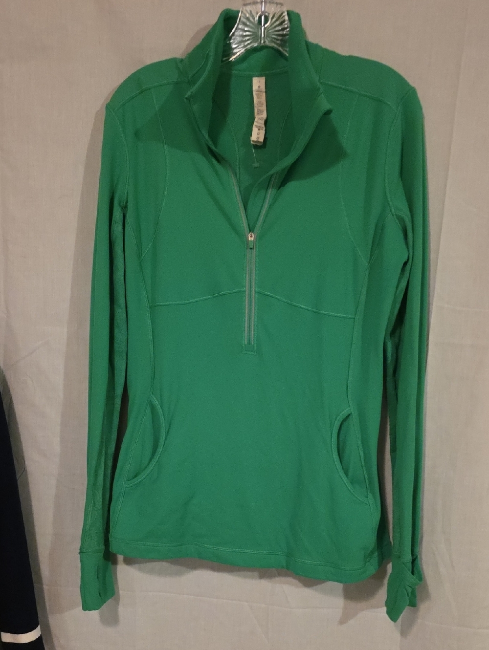 lululemon athletica Bright Green Quarter-Zip Pullover